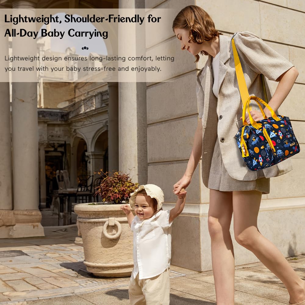StarAndDaisy Diaper Bag/Diaper Bags for Mom with Light Weight and Potable Design/Multi Compartments, Waterproof Baby Bag with Ultra Soft Fabric.