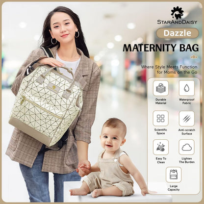 StarAndDaisy Diaper Bag/Backpacks for Mother- Maternity Bags for Baby with Multi Compartments, Stylish, Waterproof & Travel Friendly, Lightweight.(Beige)