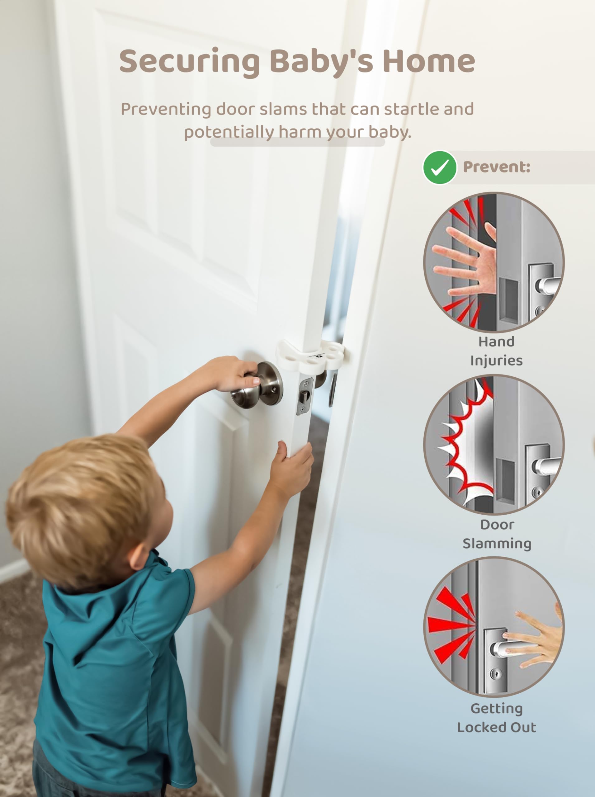 StarAndDaisy Baby Bed Guard Rail with Hight Adjustable/Portable Single Side Bed Rail for Toddler's Safety. (Medium, Door Pinch-White)