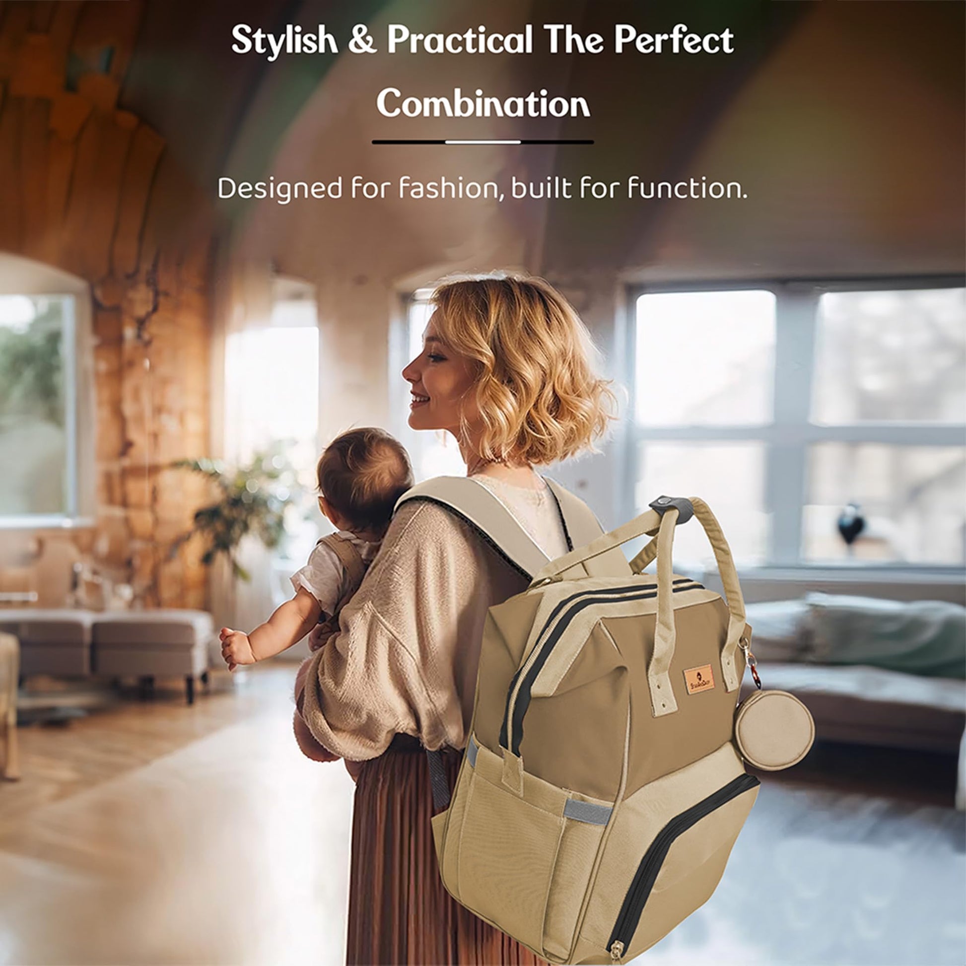 StarAndDaisy Baby Bag for Mothers Travel/Maternity Bag with 16 Multi-Purpose Pockets with Quick Access Diaper & Mobile Pocket/Diaper Bag for Baby