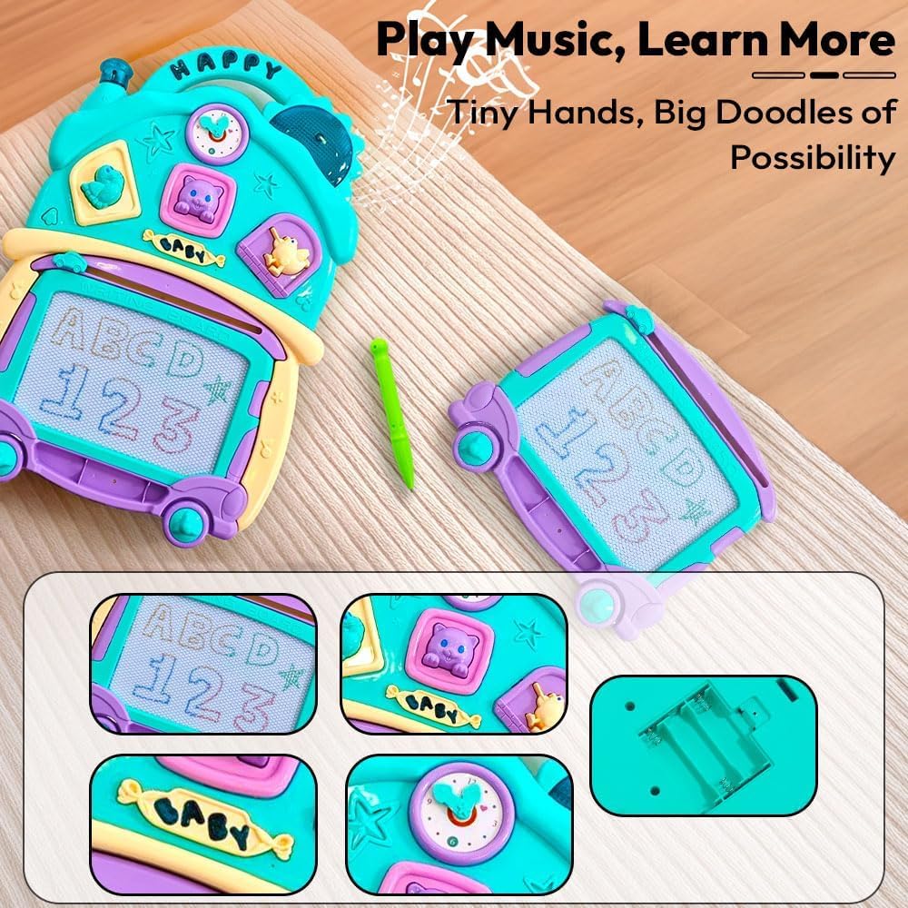 Uonibaby by StarAndDaisy Baby Multiactivity Push Walker with Doodle, for Infants & Toddlers Touch Senser, Educational Elements and Stable & Safe Design