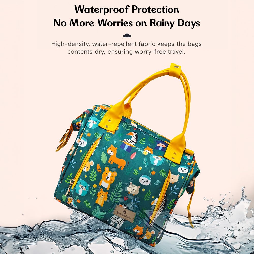 StarAndDaisy Diaper Bag/Diaper Bags for Mom with Light Weight and Potable Design/Multi Compartments, Waterproof Baby Bag with Ultra soft fabric.