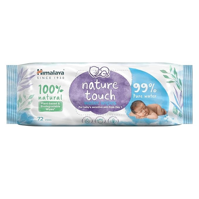 Himalaya NATURE TOUCH WATER WIPES,72 Wipes - Pack of 1