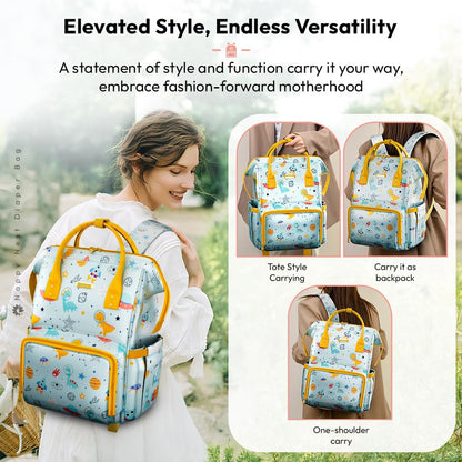StarAndDaisy Diaper Bag for Mothers for Travel/Diaper Bag, 28L Waterproof Baby Bag for Mother Travel with 15 Multipurpose Pockets