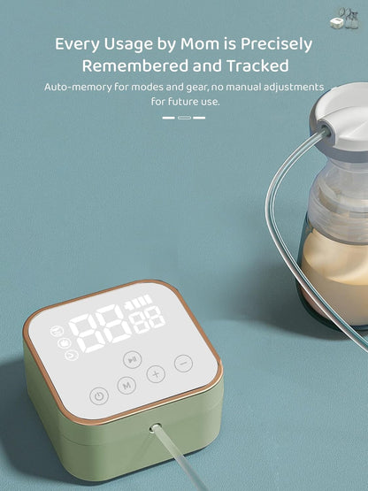 StarAndDaisy Electric Breast Pump / Feeding Milk Pump for Mothers with Portable Rechargeable Breastfeeding Pump with Detachable Dirt Shroud, Mirror Touch Screen LED Display Automatic Stimulation (DQ-115)