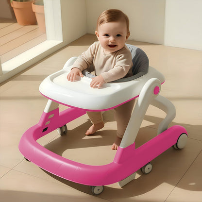 StarAndDaisy Baby Walker for 6-18 Month Baby Boy & Girl/Height Adjustment, Speed Control/Baby Walker for Kids with Safety Wheels and Comfortable Seat -Pink