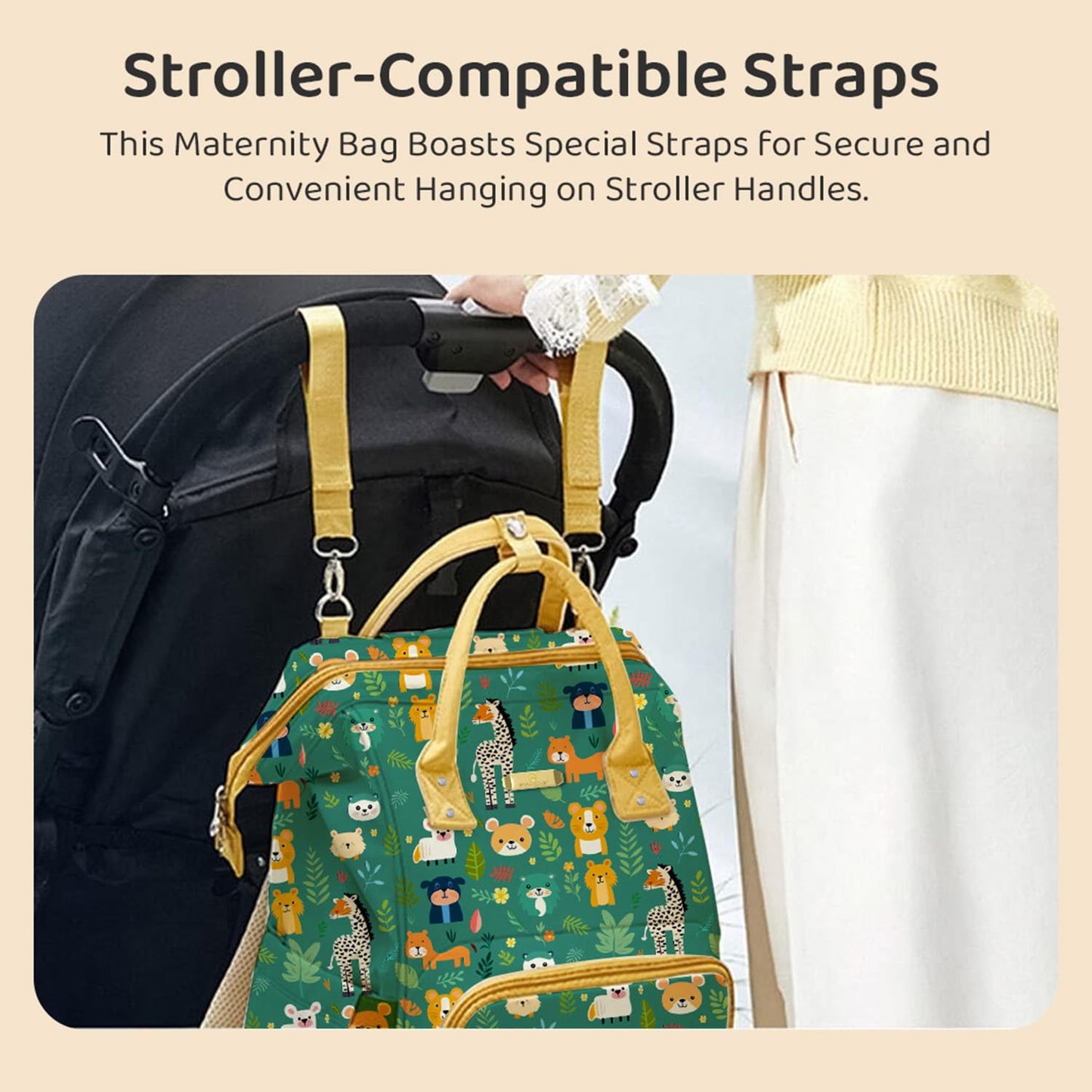 StarAndDaisy Baby Bag Mothers for Travel/Diaper Bag, 28L Waterproof Diaper Bag for Mother for Travel with 15 Multipurpose Pockets