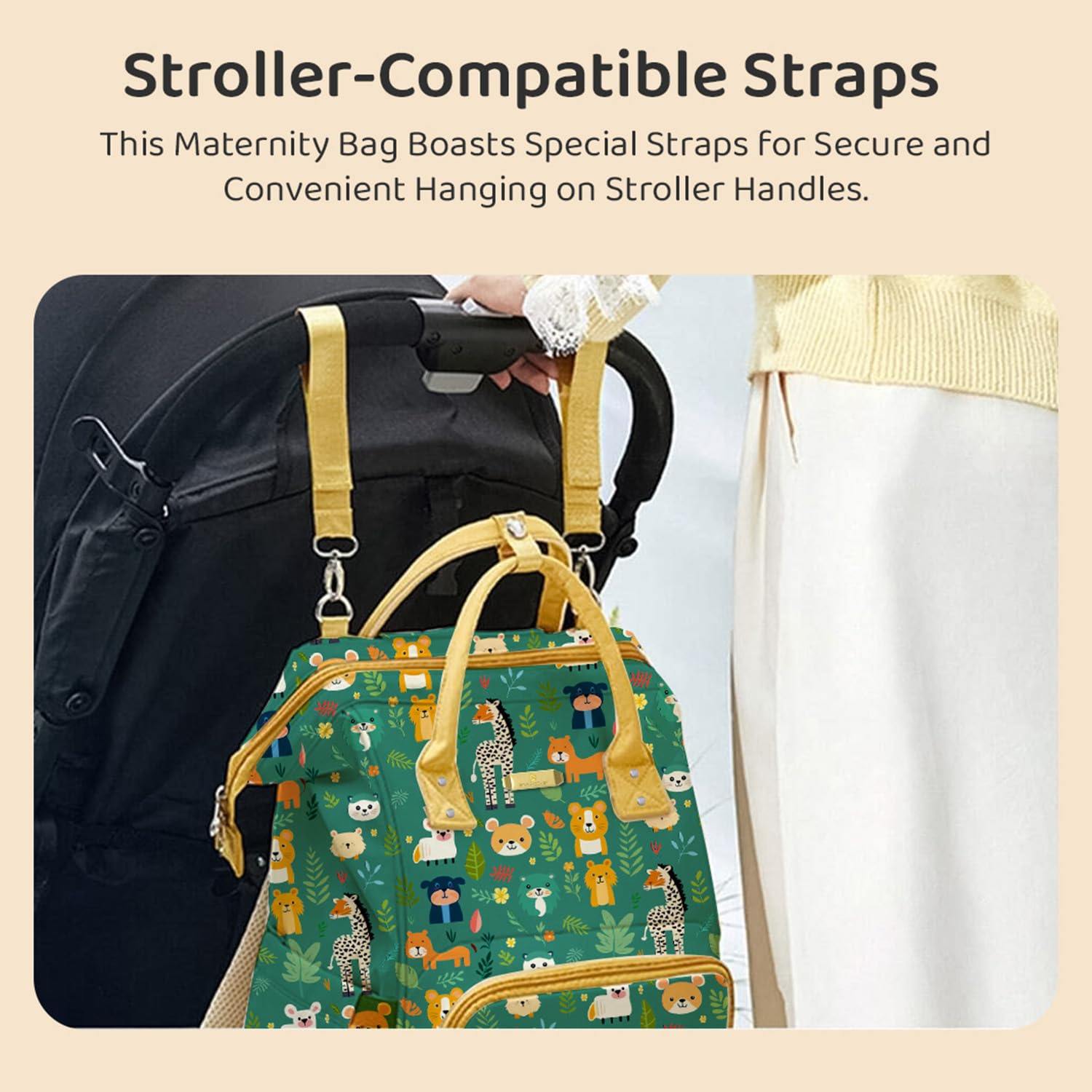 StarAndDaisy Baby Bag Mothers for Travel/Diaper Bag, 28L Waterproof Diaper Bag for Mother for Travel with 15 Multipurpose Pockets