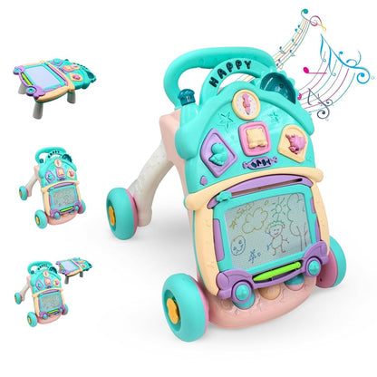 Uonibaby by StarAndDaisy Baby Multiactivity Push Walker with Doodle, for Infants & Toddlers Touch Senser, Educational Elements and Stable & Safe Design