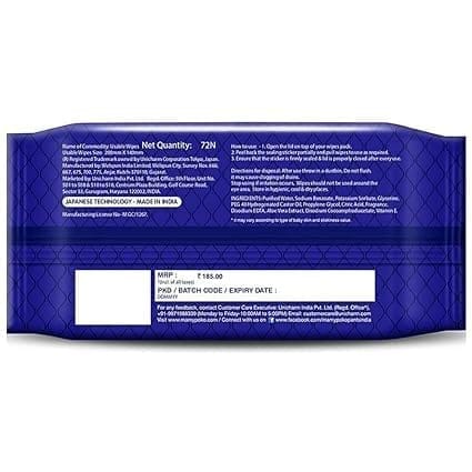 MamyPoko Extra clean wipes with Aloe vera - 72 Wipes (Pack of 2)
