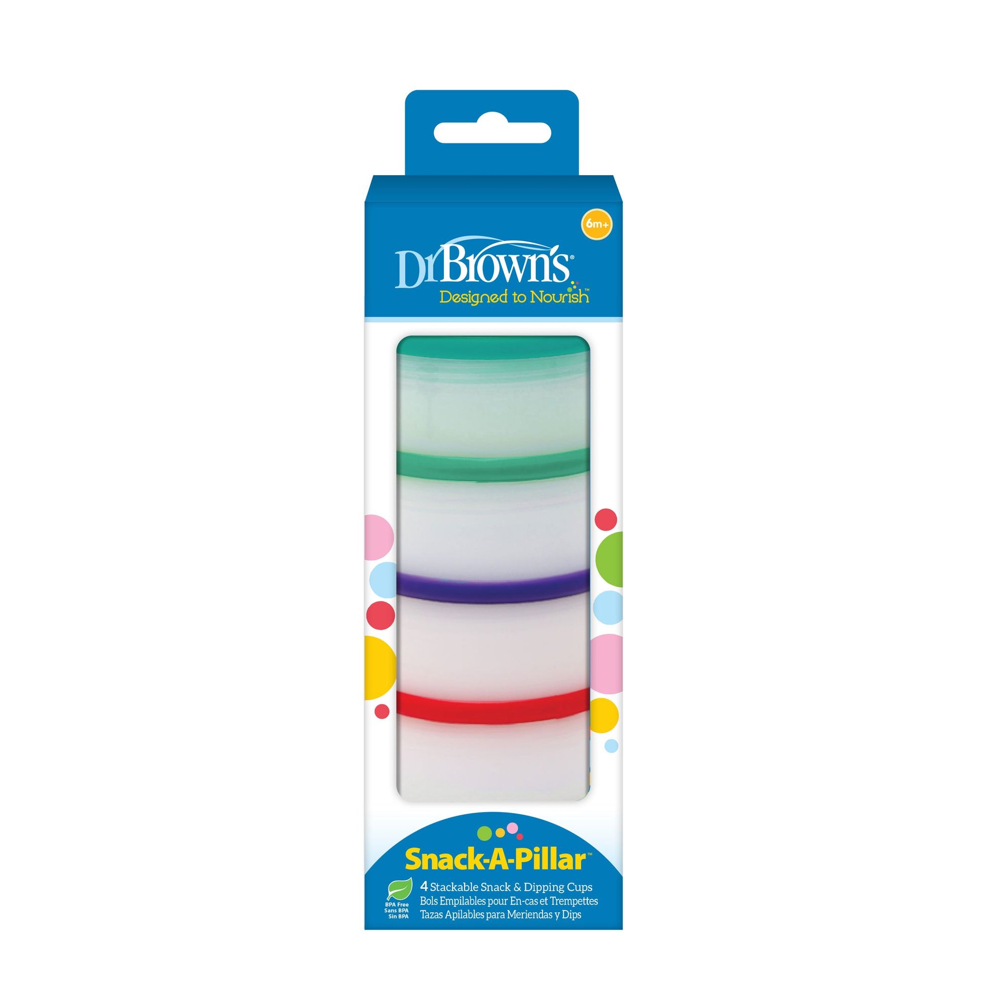 Dr. Brown's Nourish Snack A Pillar Dipping Cups (Pack of 1, Multicolor)