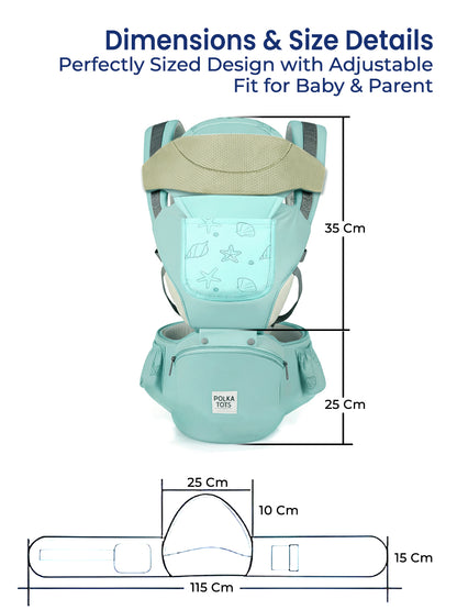 Polka Tots Unisex Green Baby Carrier