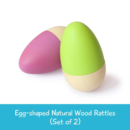 Shumee Wooden Egg Shakers (0 Years+) - Discover Sounds & Enhance Senses