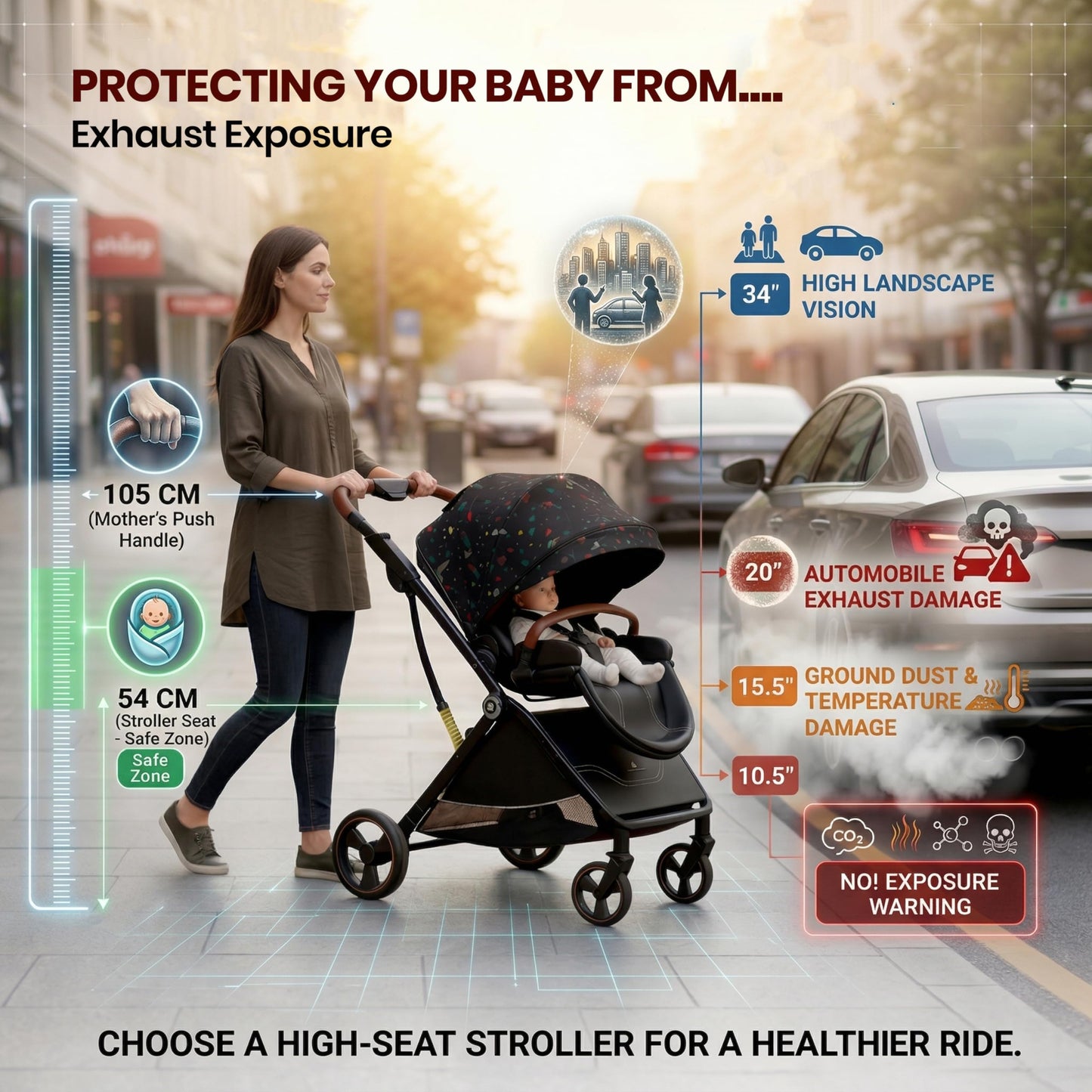 StarAndDaisy Foldable Baby Stroller for 0-3 Years Infant & Toddler Multi-Purpose, Multi-Adjustment Stroller pram Travel Friendly, Broad seat & Bed Buggy for Boys & Girls -Graffiti