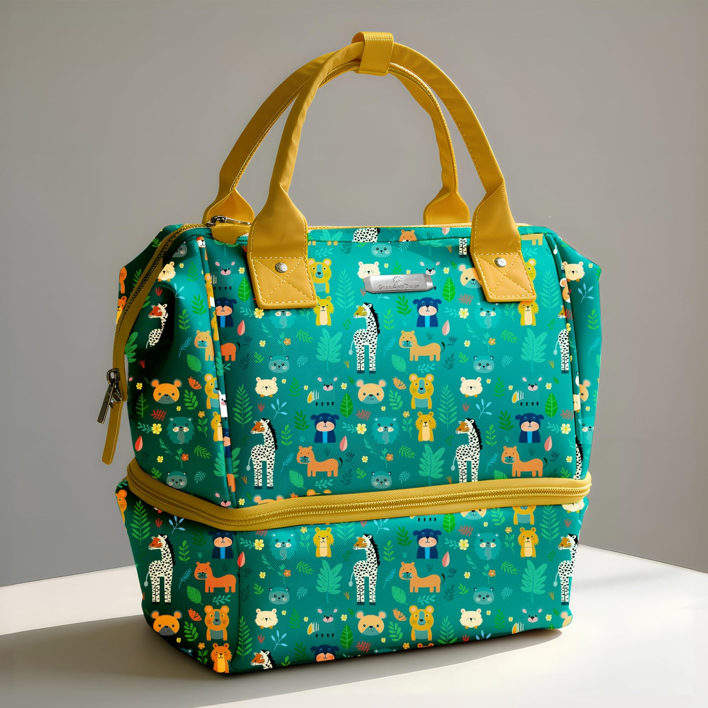 StarAndDaisy Baby Bag for Mothers Travel/Diaper Bags for Mom with Insulated Compartment/Diaper Bag for Mothers for Travel & Multiple Pockets, 12L Capacity- Jungle Print