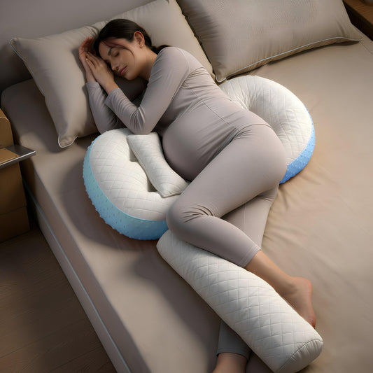 StarAndDaisy Pregnancy Pillow for Women | Maternity Pillow for Pregnancy Sleeping with Cuddle Pillow with Belly Support, Adjustable Butterfly Design, Leg Support (Light Blue)