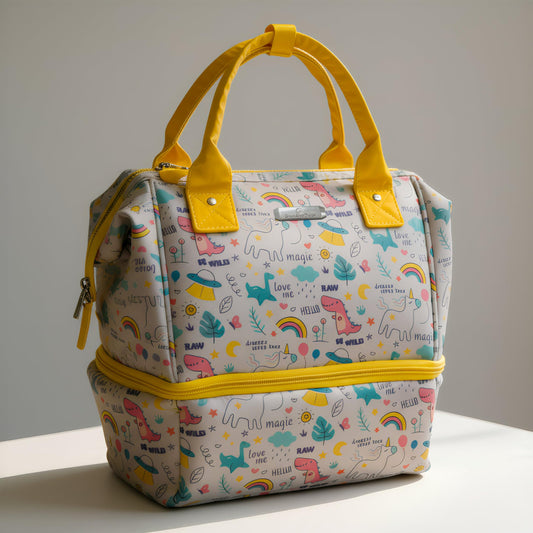 StarAndDaisy Baby Bag for Mothers Travel/Diaper Bags for Mom with Insulated Compartment/Diaper Bag for Mothers for Travel & Multiple Pockets, 12L Capacity- Unicorn Print