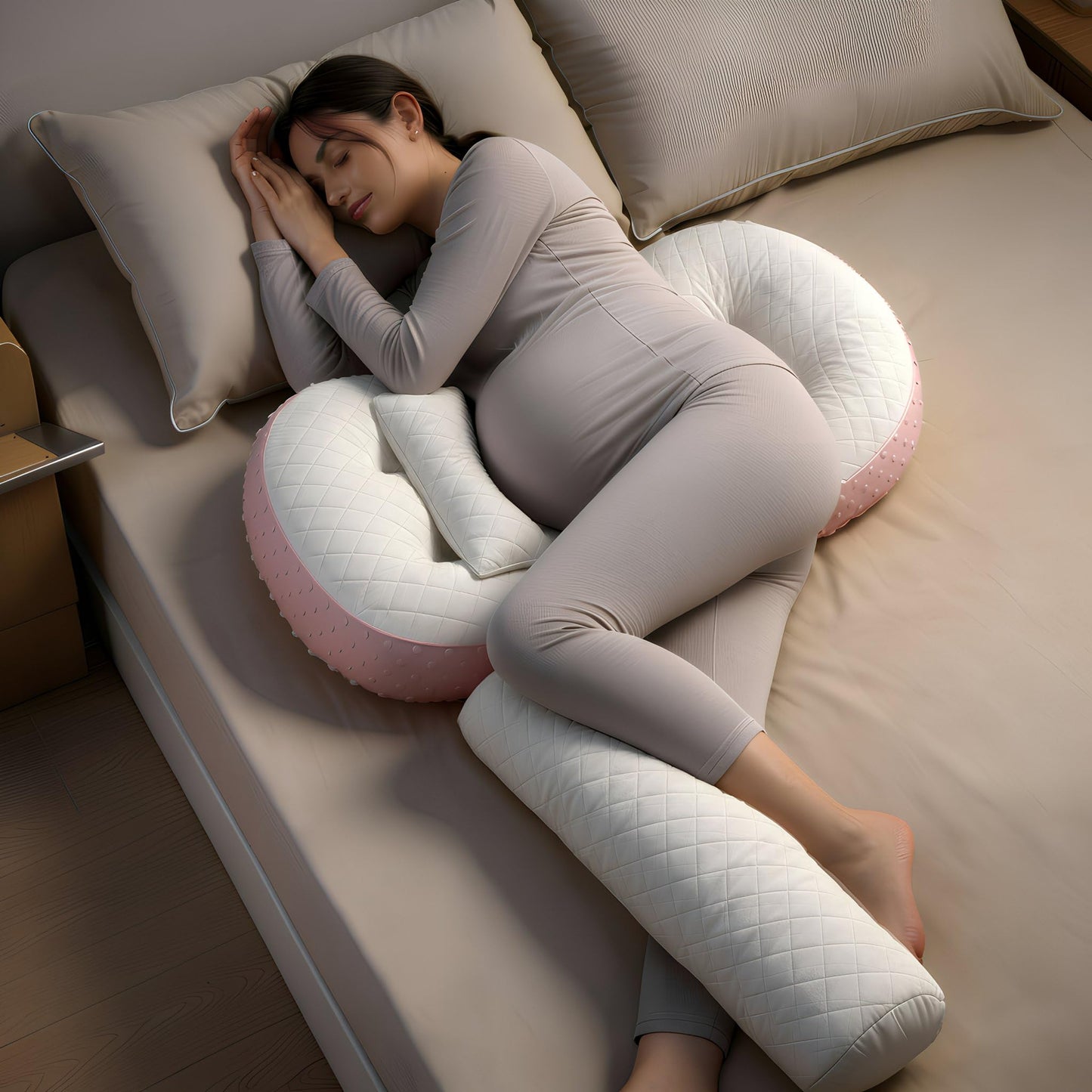 StarAndDaisy Pregnancy Pillow for Women | Maternity Pillow for Pregnancy Sleeping with Cuddle Pillow with Belly Support, Adjustable Butterfly Design, Leg Support (Pink)