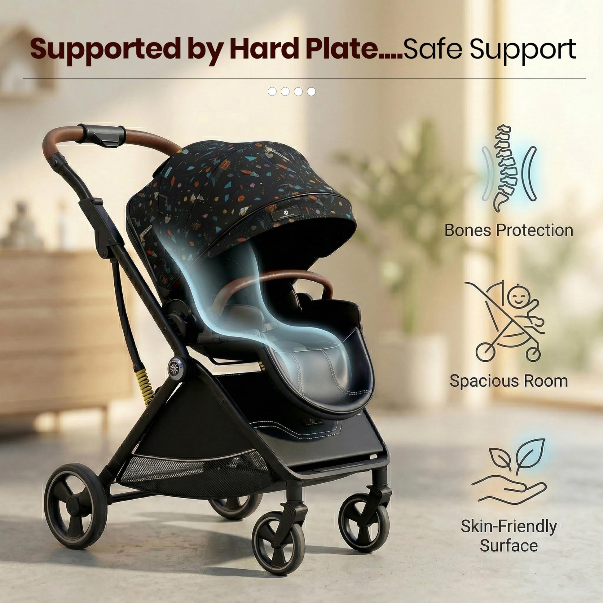 StarAndDaisy Foldable Baby Stroller for 0-3 Years Infant & Toddler Multi-Purpose, Multi-Adjustment Stroller pram Travel Friendly, Broad seat & Bed Buggy for Boys & Girls -Graffiti