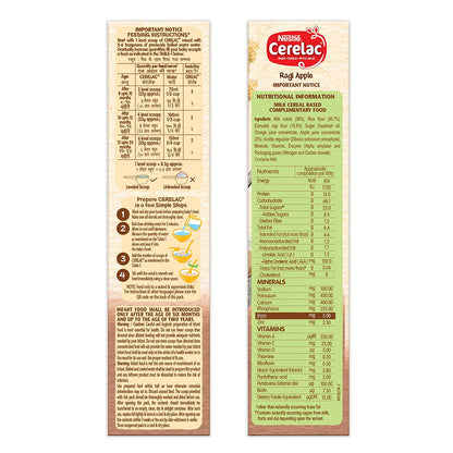 Nestle Cerelac Ragi and Apple Cereal, 8 -24 mths, 300 gm