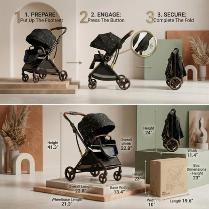 StarAndDaisy Foldable Baby Stroller for 0-3 Years Infant & Toddler Multi-Purpose, Multi-Adjustment Stroller pram Travel Friendly, Broad seat & Bed Buggy for Boys & Girls -Graffiti