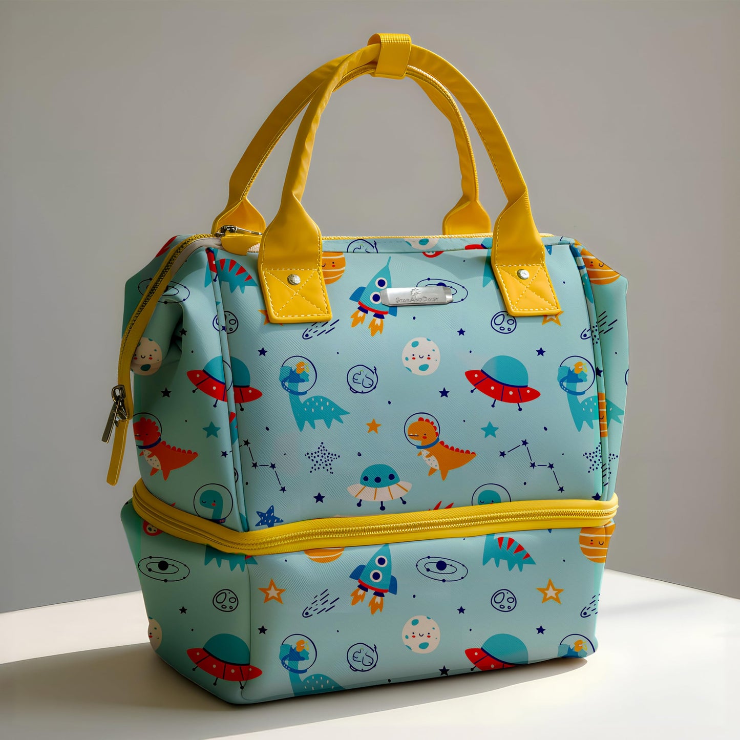 StarAndDaisy Baby Bag for Mothers Travel/Diaper Bags for Mom with Insulated Compartment/Diaper Bag for Mothers for Travel & Multiple Pockets, 12L Capacity- Dinosaur Print