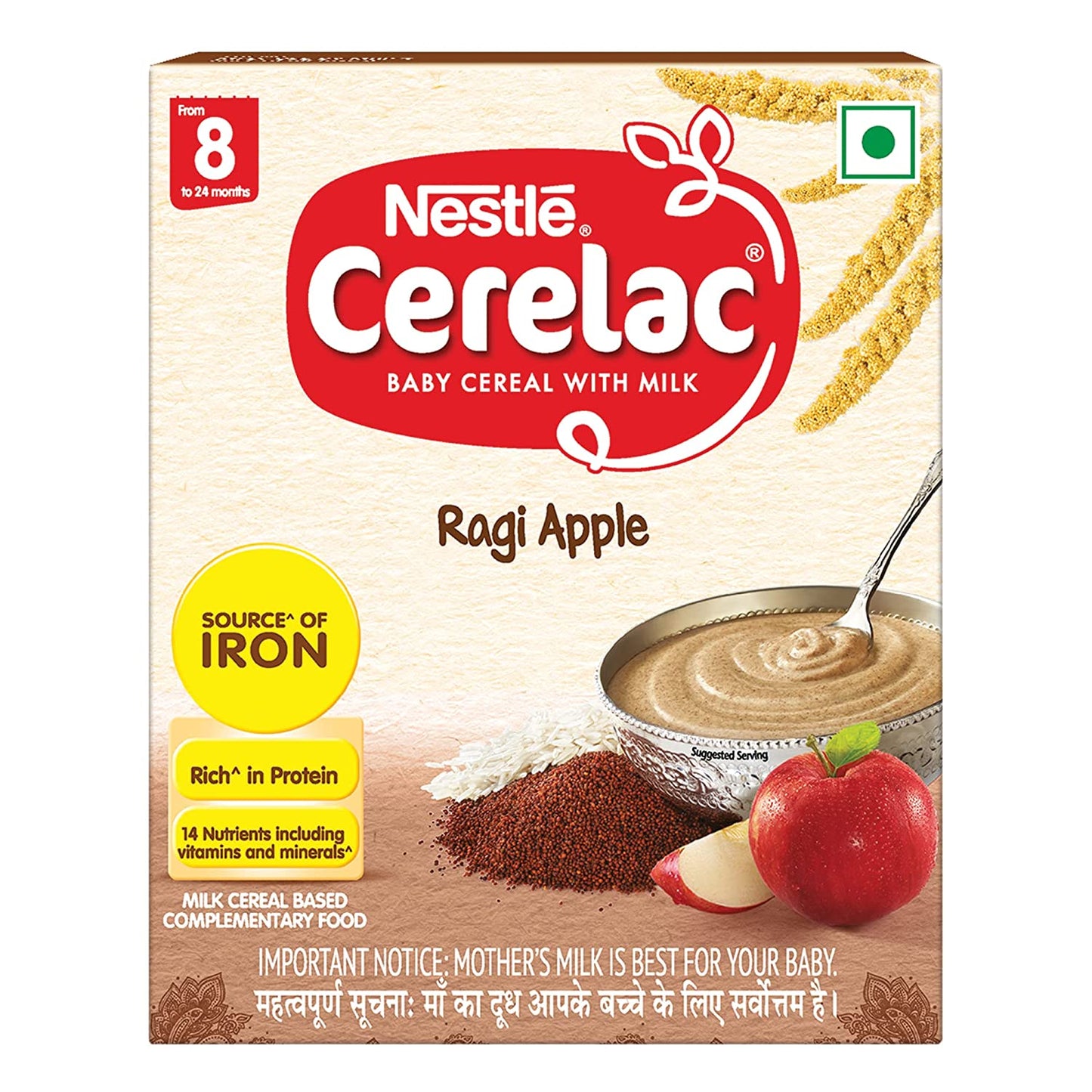 Nestle Cerelac Ragi and Apple Cereal, 8 -24 mths, 300 gm