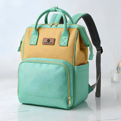 StarAndDaisy Diaper Bag / 30L Lightweight Diaper Bag for Mothers for Travel with 3 Insulated Bottle Pockets/Baby Bag for Mother Travel & Hospital Bag for Baby – Green Yellow
