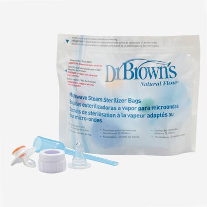 Dr. Brown's Baby Bottles Steriliser Bags Travel Holiday Conven (Pack of 1, White)