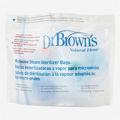 Dr. Brown's Baby Bottles Steriliser Bags Travel Holiday Conven (Pack of 1, White)