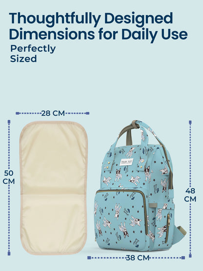 Polka Tots Diaper Bag Large Capacity With 17 Pockets For Moms & Dads - Bull Dog