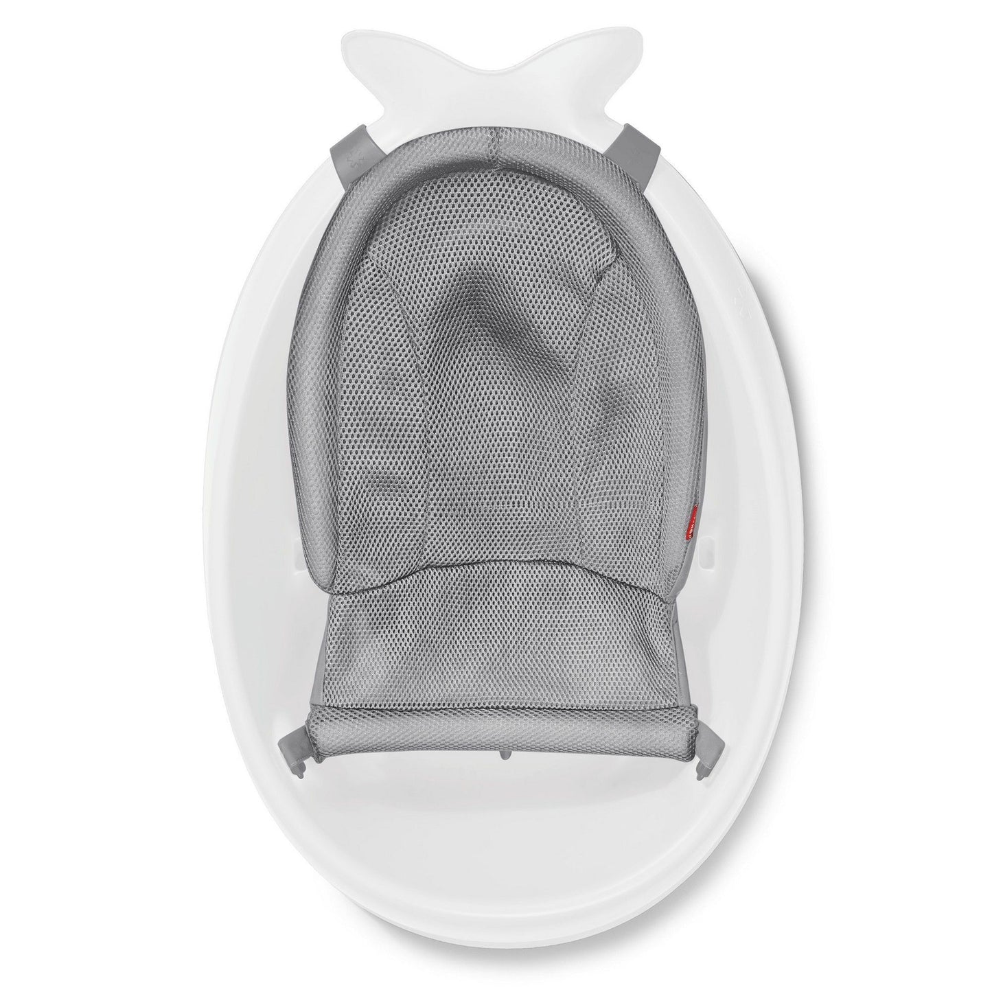 Skip Hop Bath Tub - Moby Smart Sling 3-Stage Tub, PVC-Free, Phthalate-Free, Non Slip Bath Tub for New Born with Drain Plug (Birth to 11Kg, White Color)