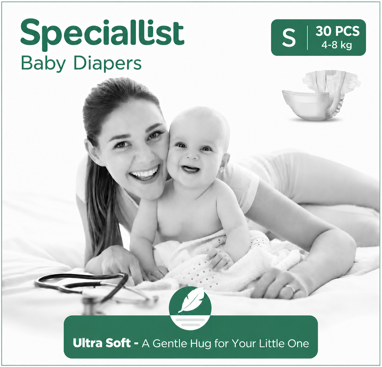 Speciallist Small Diapers- Pack of 30(4-8 kg)