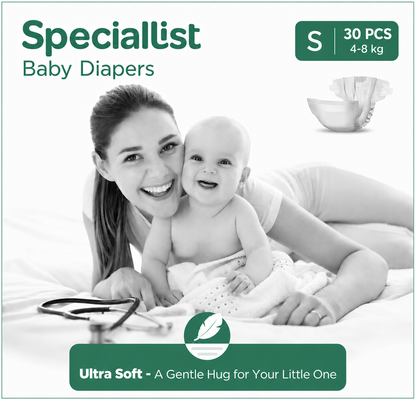 Speciallist Small Diapers- Pack of 30(4-8 kg)