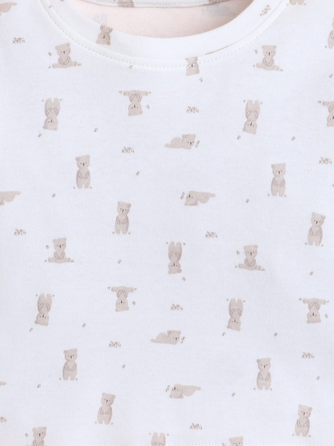 Polka Tots Cotton Sweatshirt & Jogger Pants for Baby Girls & Boys - Beige (3-6 Months)