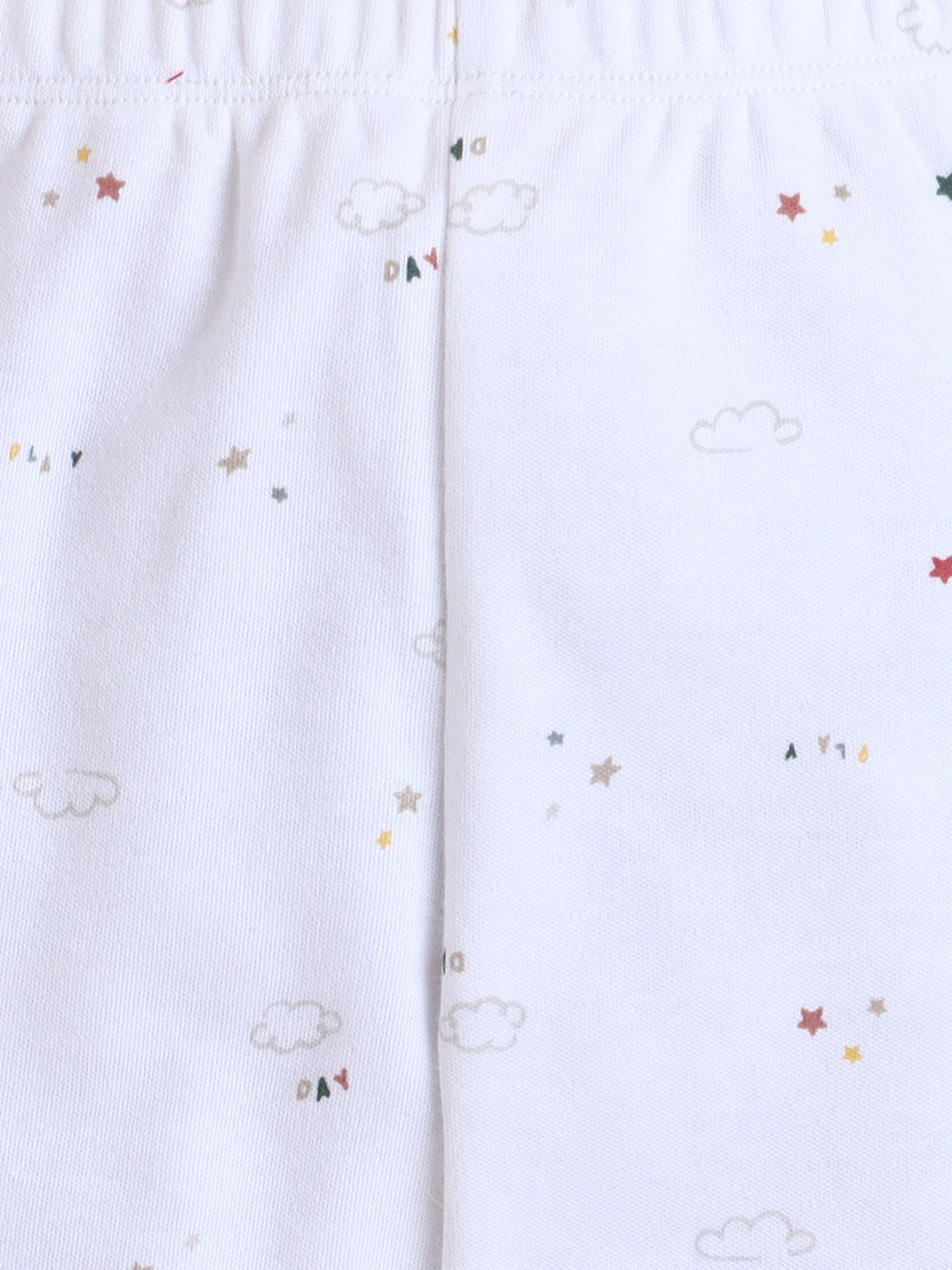 Polka Tots Cotton Sweatshirt & Jogger Pants for Baby Girls & Boys - White (0-2 Months)