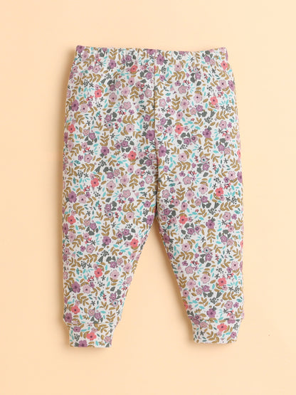 Polka Tots Cotton Sweatshirt & Jogger Pants for Baby Girls & Boys - Multi-Color (0-2 Months)