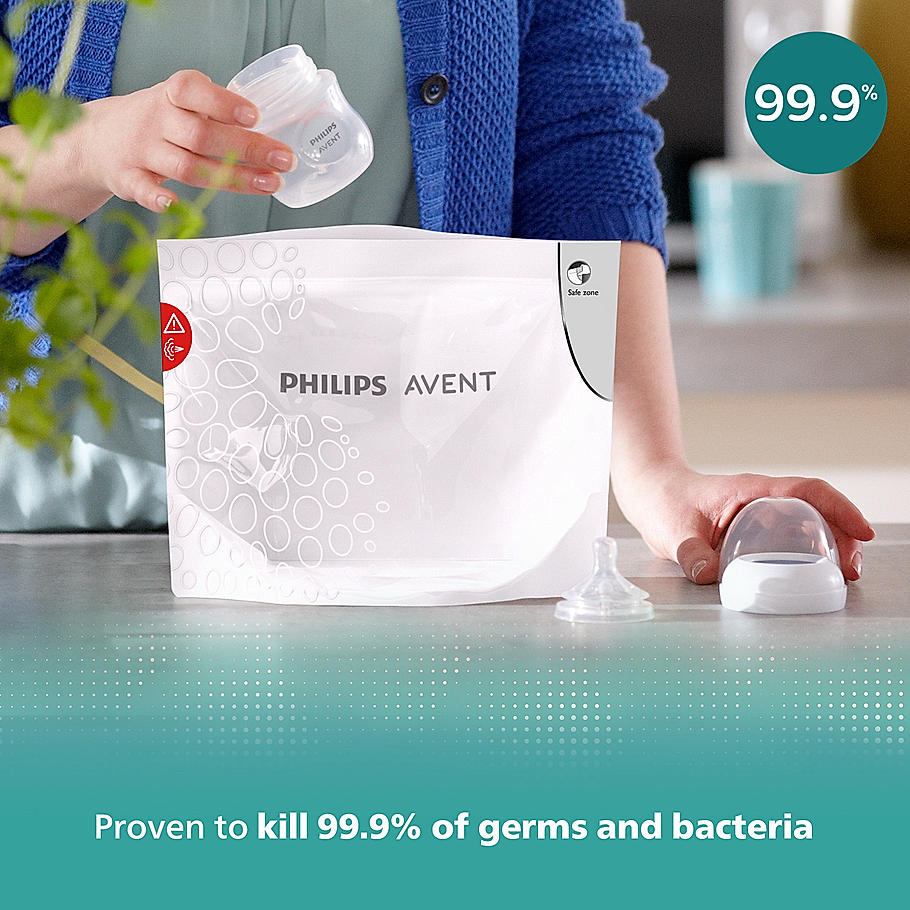 Microwave Sterilizing Bags, 5 count [SCF297/05] [PHILIPS]