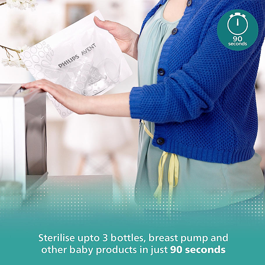 Microwave Sterilizing Bags, 5 count [SCF297/05] [PHILIPS]