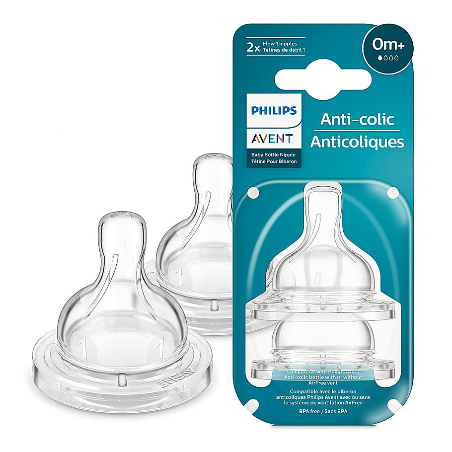 TEAT NEWBORN 1 HOLE TWIN PACK [SCY761/02] [PHILIPS]