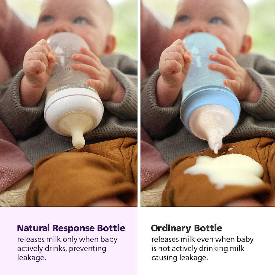 BOTTLE NATURAL 3.0 9OZ/260ml INDIA SINGLE PACK BLUE WITH IMAGE [SCY906/01] [PHILIPS]