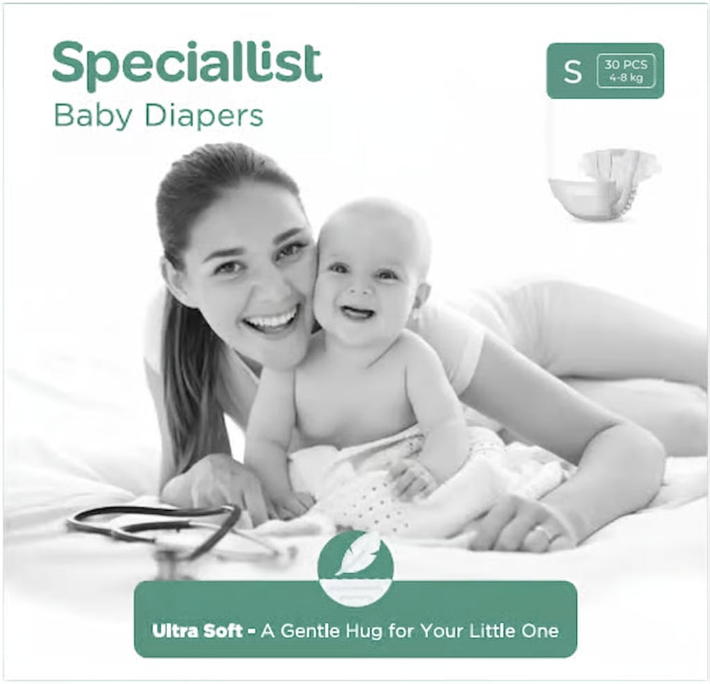 Speciallist Small Diapers- Pack of 60 (10X6 bundles) (Upto 5 kg)