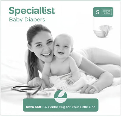Speciallist Small Diapers- Pack of 60 (10X6 bundles) (Upto 5 kg)