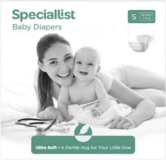 Speciallist Small Diapers- Pack of 60 (10X6 bundles) (Upto 5 kg)