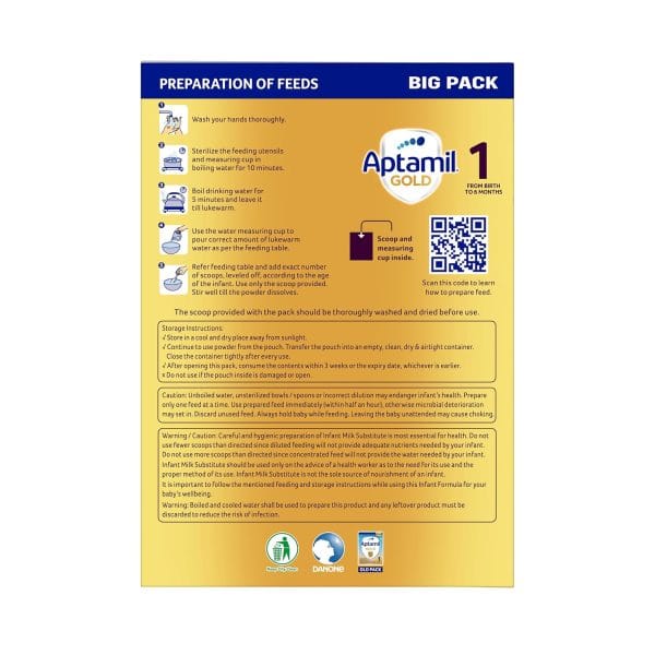 Aptamil Gold Stage 1- 1.2kg Big pack