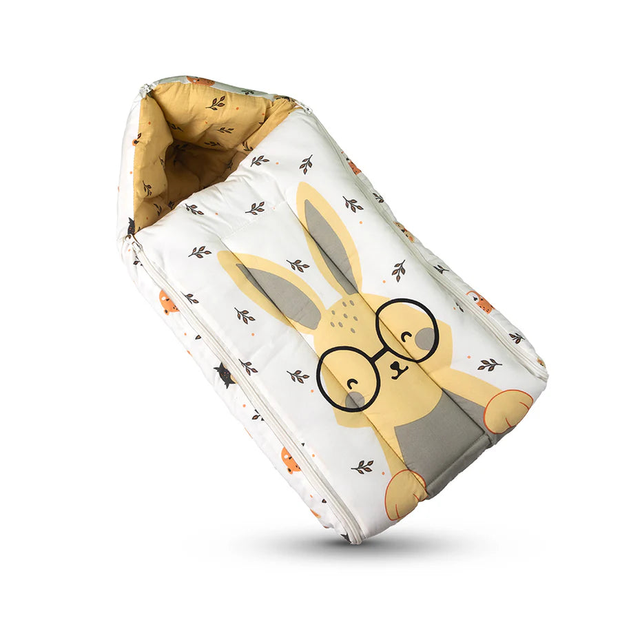 Baby Sleeping Bag & Carry Nest for Newborn, Holding Set, Soft & Lightweight (Rabbit Nest )