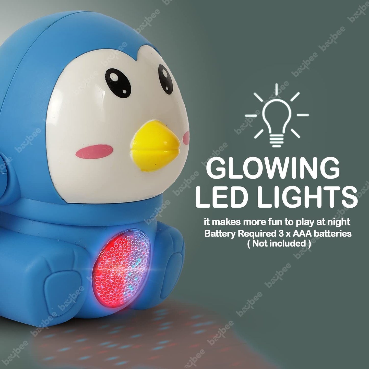 Baybee Tumbling Penguin Musical Toys for Baby Kids, Crawling Toys with 360°Spinning & Rolling, Music, Light, Sensor Control | Dancing Penguin Sound Toy | Tumbling Penguin Baby Toys 6-12 Months Boy Girl