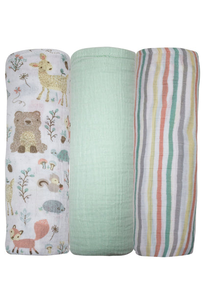 Abracadabra Swaddles (Set of 3) - Bambi & Friends Pack of 3