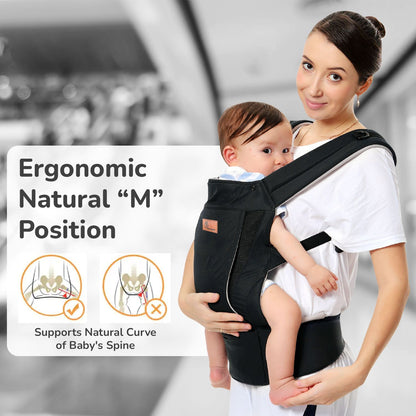 R for Rabbit Comfy Hug Ergo baby carrier Black