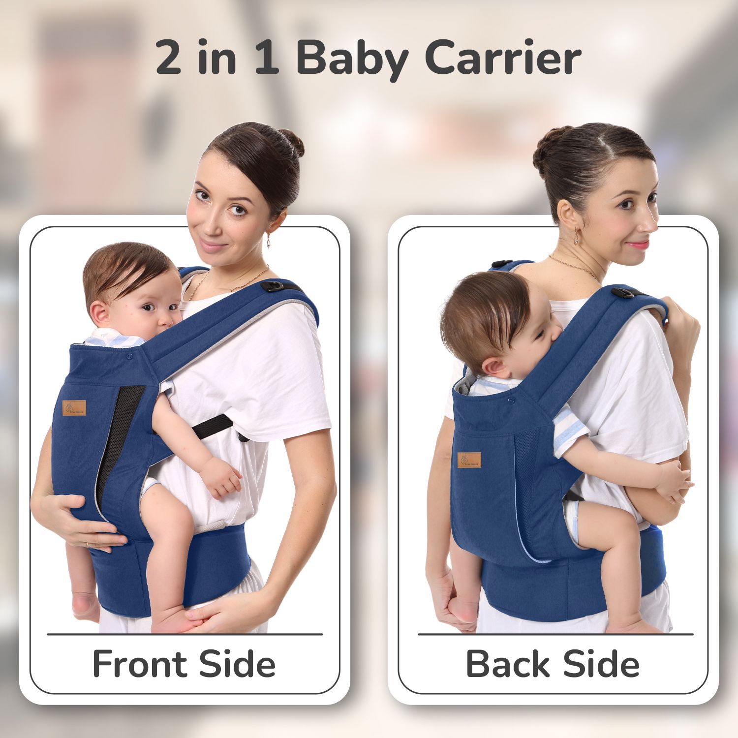 R for Rabbit Comfy Hug Ergo 2-In-1 Baby Carrier Blue